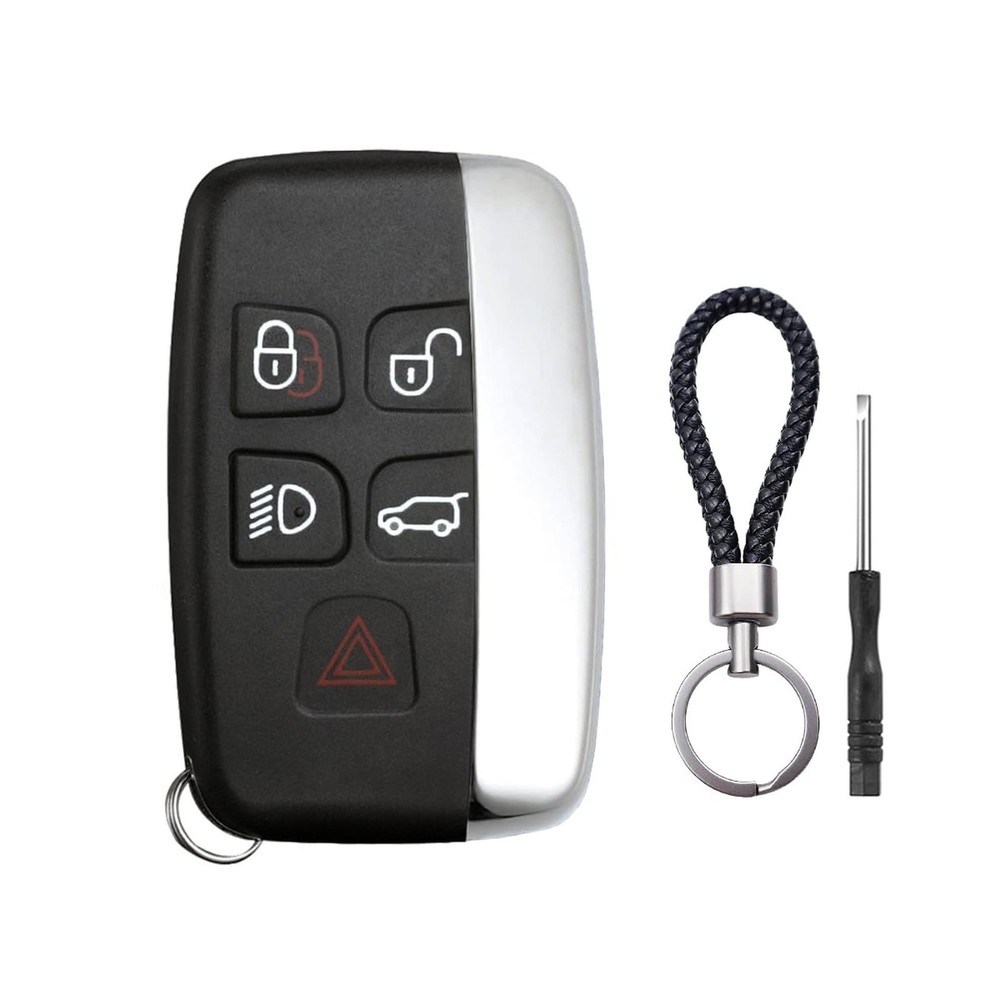Key Fob Case Replace Shell for Range Rover Jaguar Models 2012-2019, 5 Button