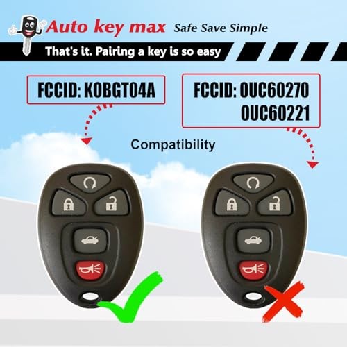 Simple Key Fob, Keyless Entry Remote Programmer Kit, Replacement for Chevy
