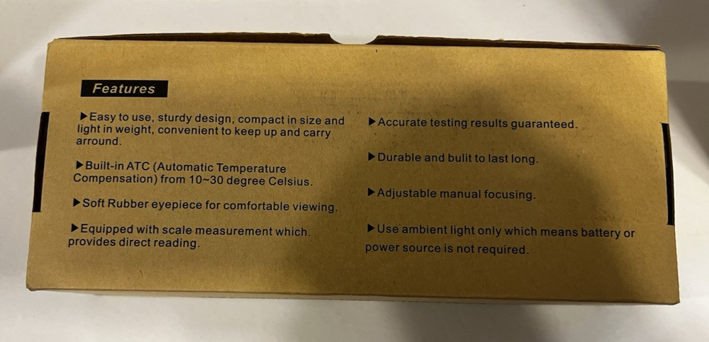 Portable Refractometer ATC LEC115 New in Case & Box
