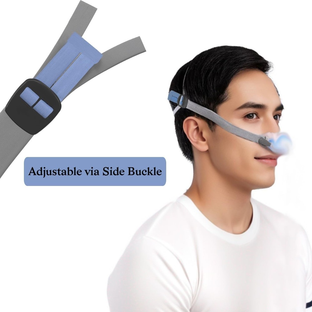 CPAP Headgear Adjustable Soft Elastic Blue 2-Pack Compatible with P10 N30