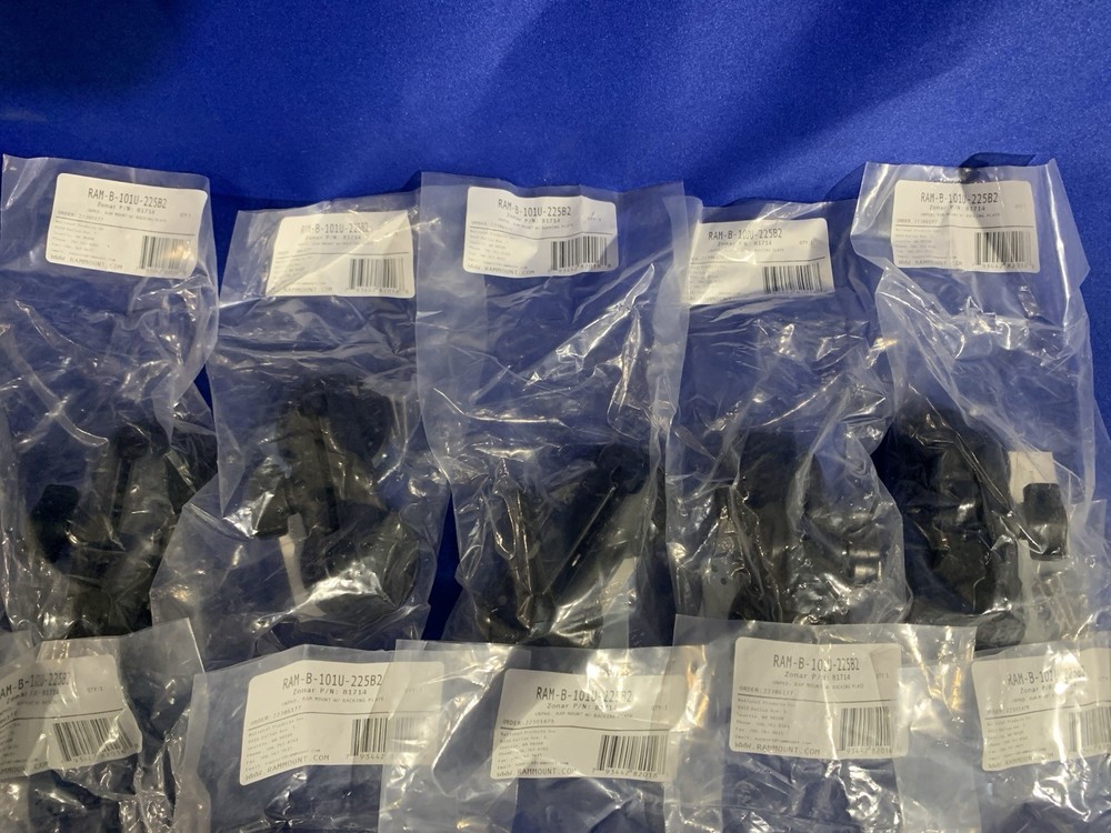 18 RAM Double Socket Arm Mounts w/ 36 Ball Components B Size With Backing Plates