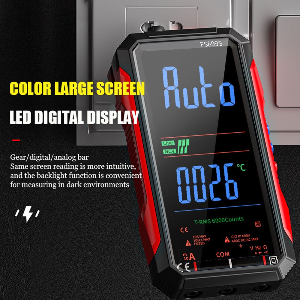 USB C Rechargeable Digital Multimeter for Electrical Testing with Large Display