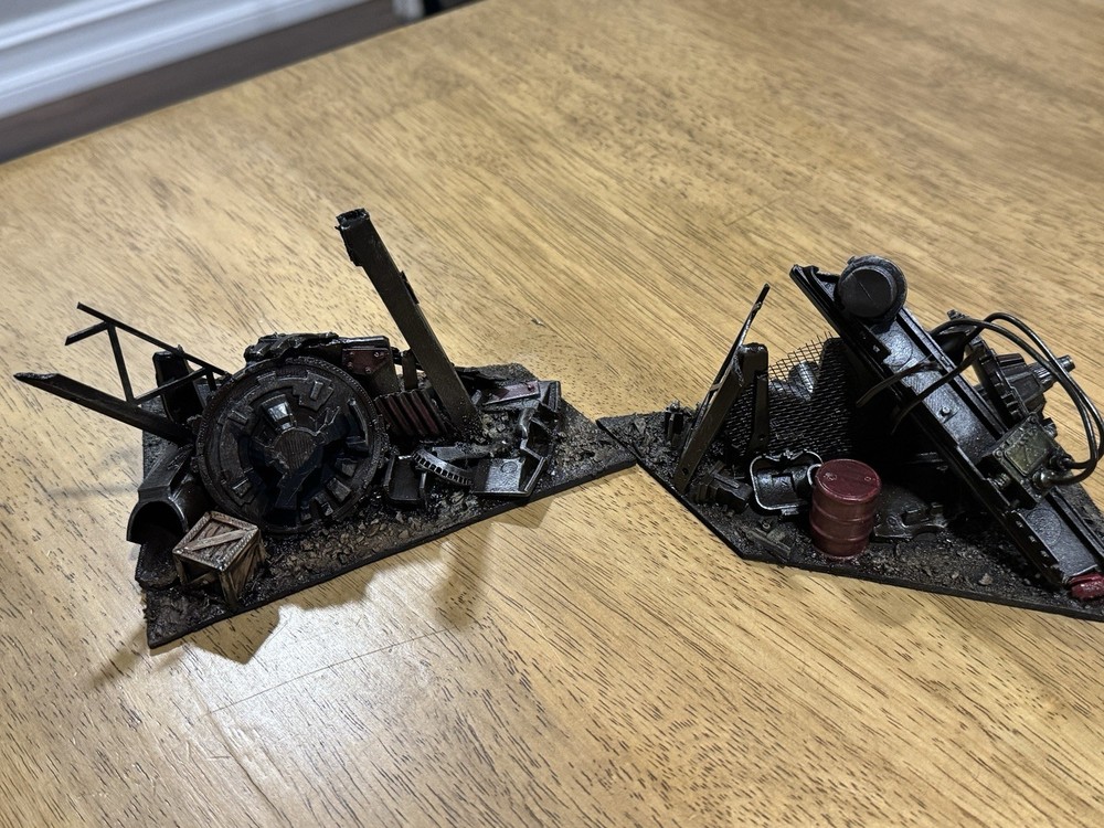 Warhammer 40k Post Apocalyptic Scatter terrain  Table Top Custom