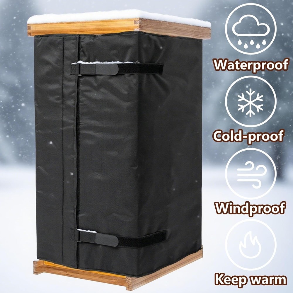 Bee Hive Wrap For 10 & 8 Frame Beehives, 2 Deep Boxes & 2 Medium Box Adjustable