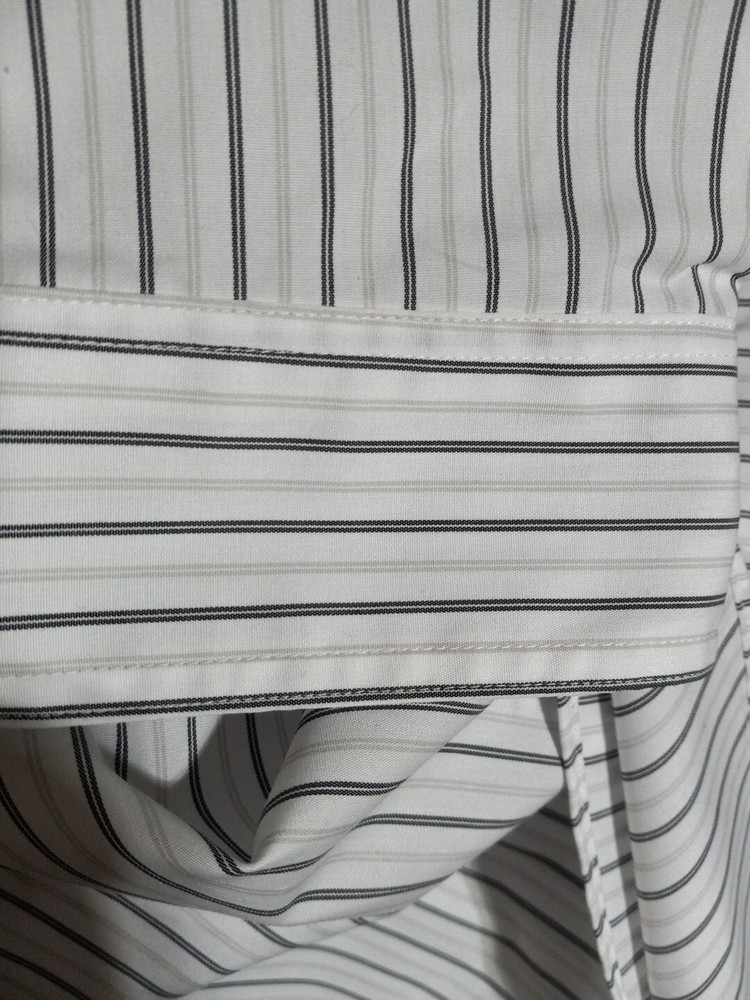 Edwards Work Shirt. Longsleeve button down collar pinstripe workshirt.