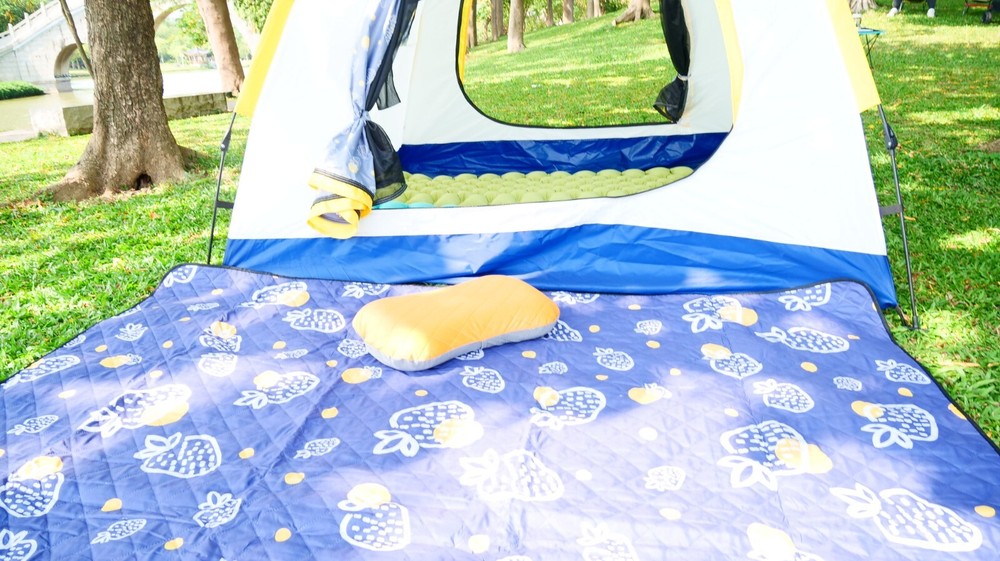 Removable Inflatable Camping Pillow Portable Head Rest Compact Travel Camping