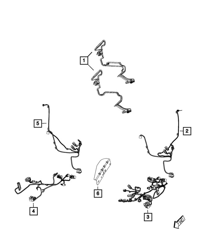 Genuine Mopar Console Wiring 68362029AA