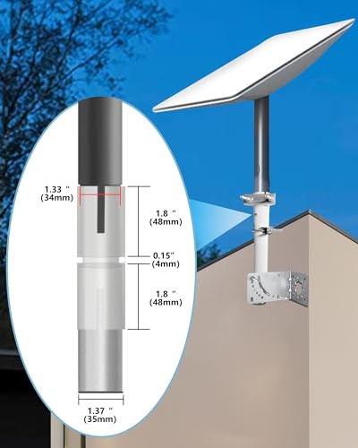 Adjustable Wall-Mounted Antenna Mount Bracket with Heavy Duty Bracket