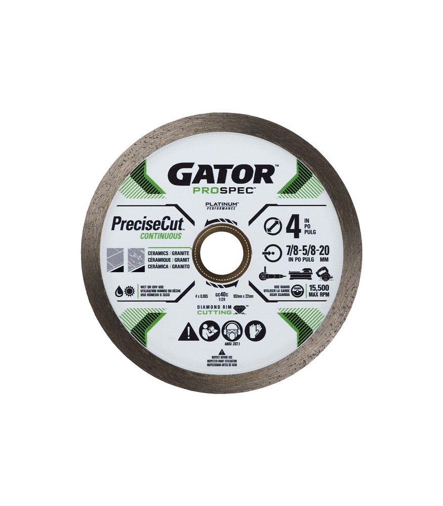 Gator 4" PreciseCut Continuous Diamond Cutting Blade- 397677