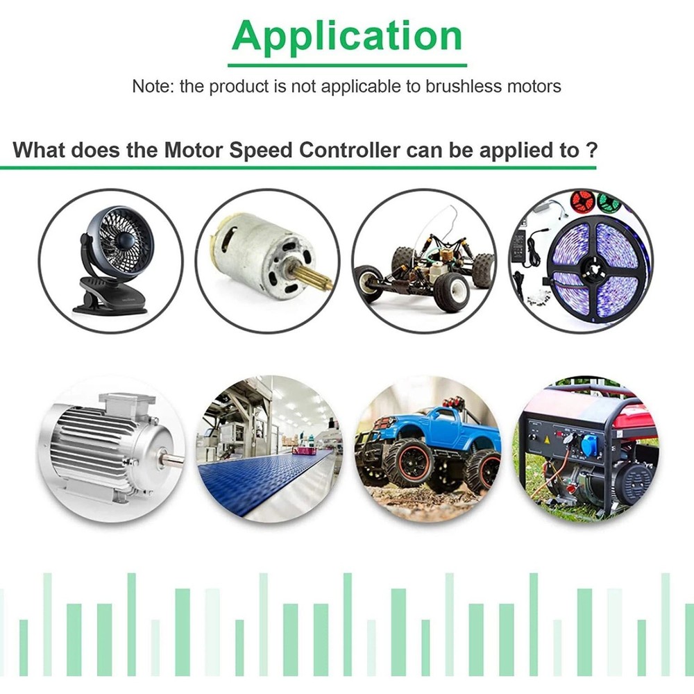 DC 9-60V PWM Motor Controller Module Digital Encoder Speed Adjustment 500W