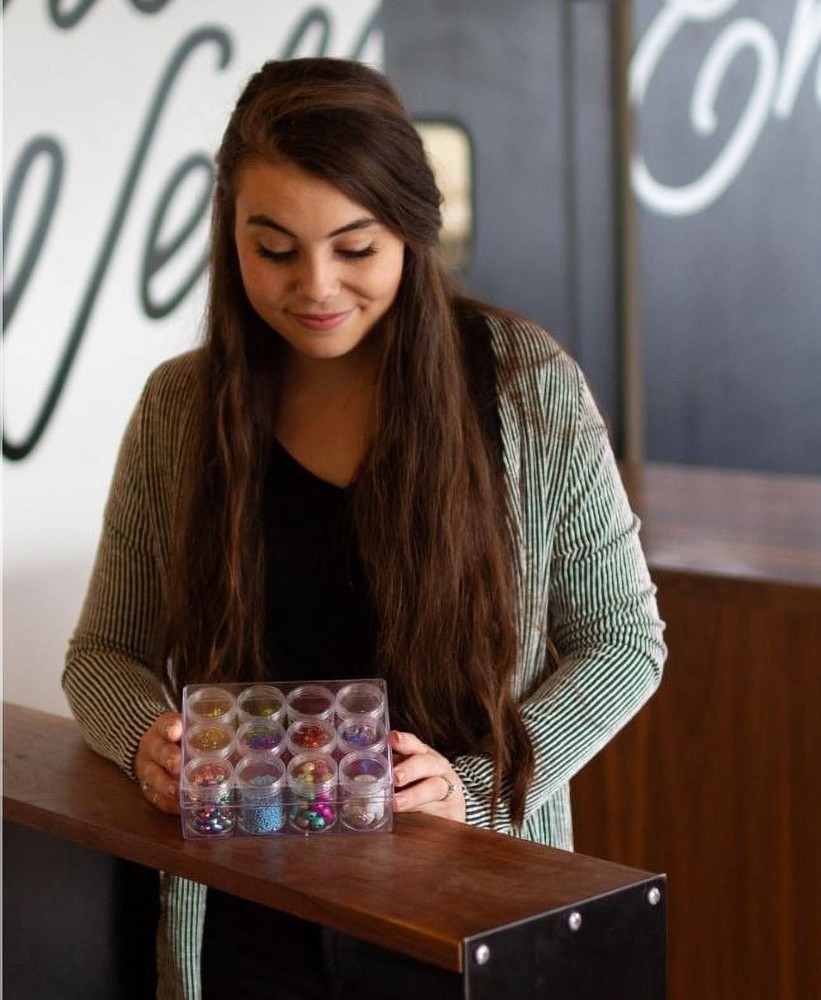 Plastic Beading Craft & Hobby Storage Box Clear Single 12-Unit New