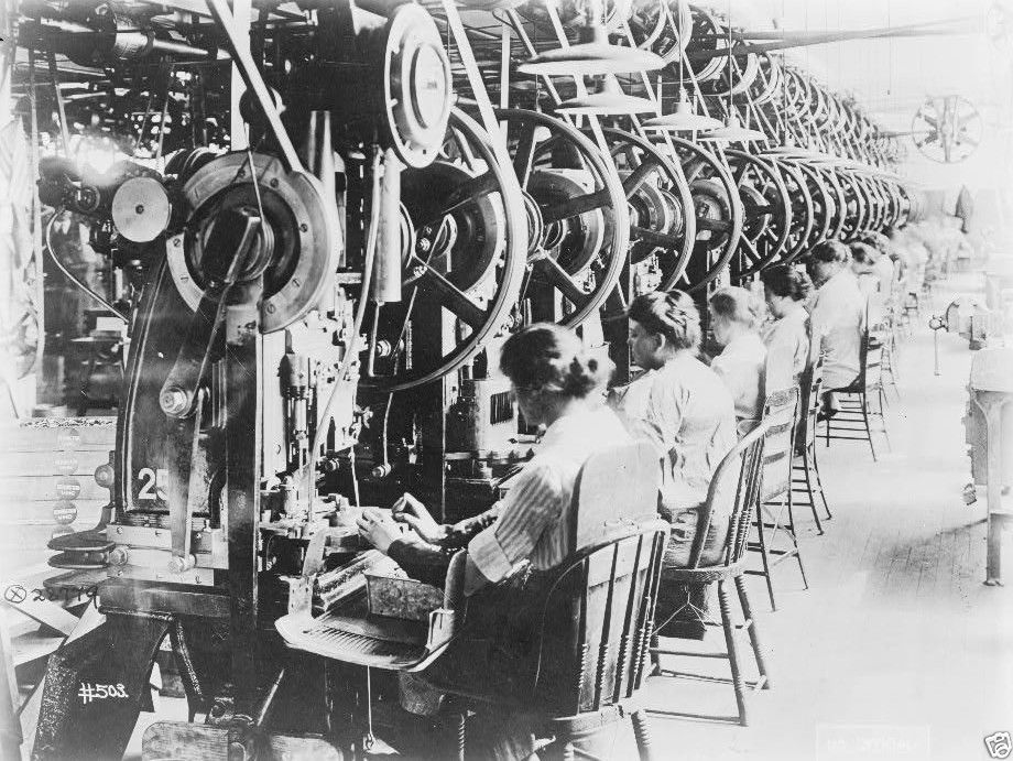 Women Rifle Cartridges Remington Arms Bridgeport Conn WW1 8x10 World War I Photo