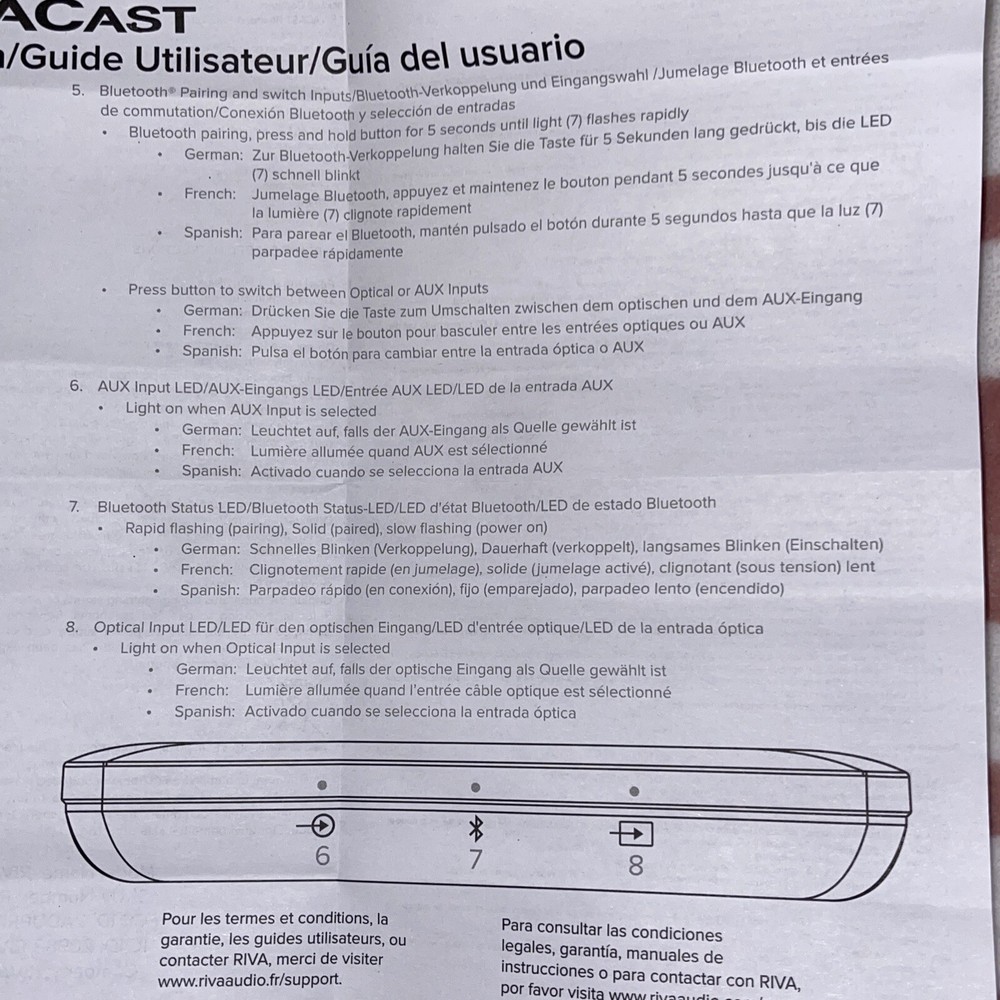 RIVA CAST Bluetooth Audio Transmitter New!! Buy More And Save!