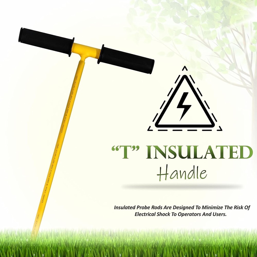 FEBTECH-Metal Soil Probe Rod-Insulated Septic Tank Probe-36-Inch Long Overall