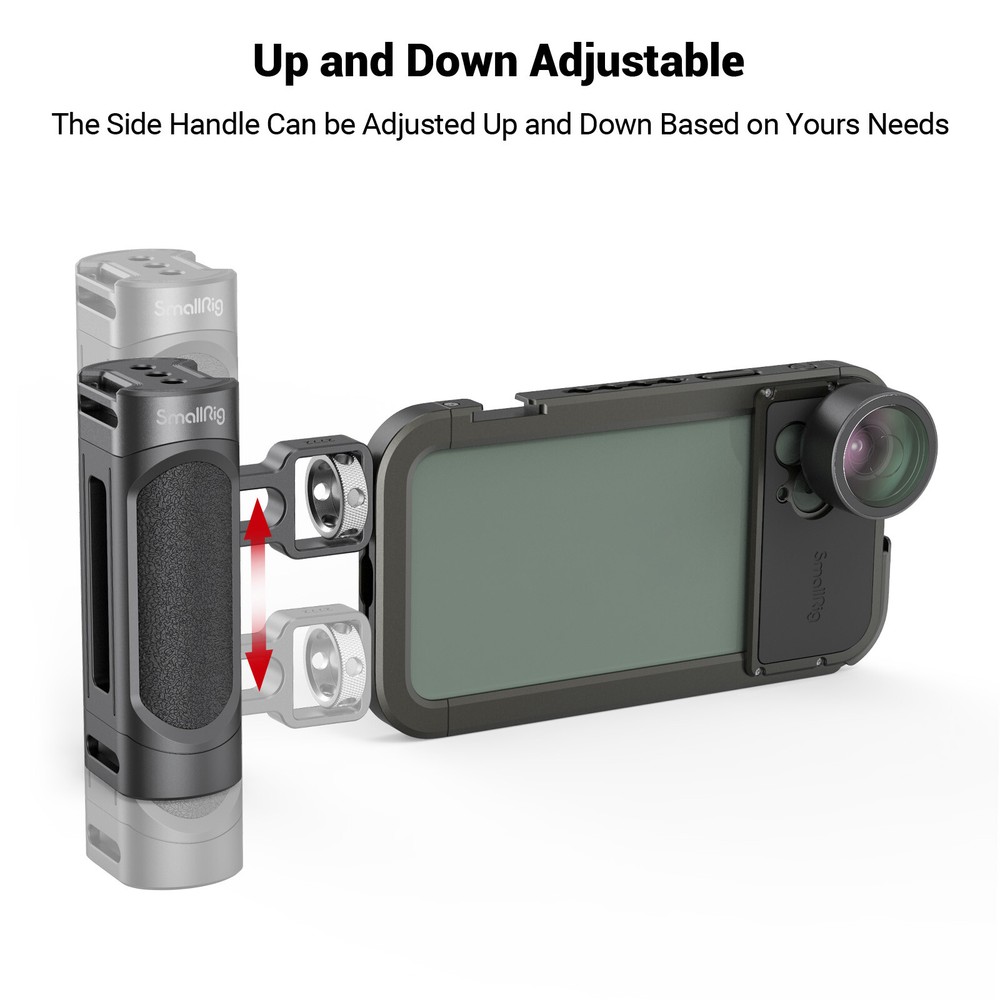 SmallRig Side Handle for Smartphone Cage Video Rig Lightweight 1/4 Threads -2772