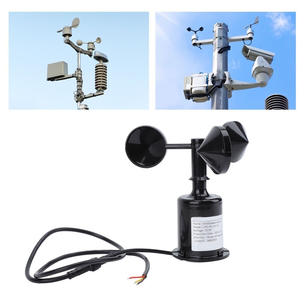 Wind Speed Anemometer High Accuracy 5V Wind Speed Monito Sensor Measu