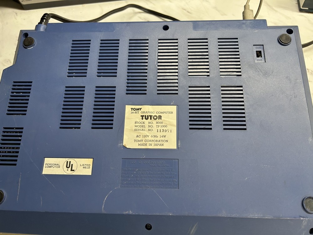 Tomy Tutor 16 Bit Computer Works includes Torpedo Terror Cart