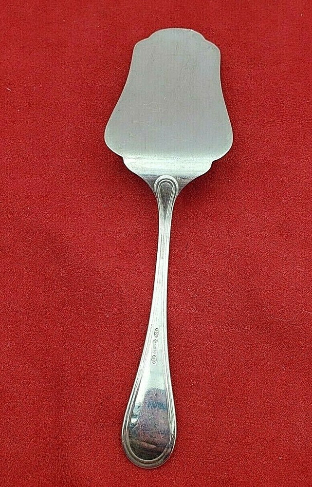 800 Silver Petit Four or Pie Server with Design on Blade #10908