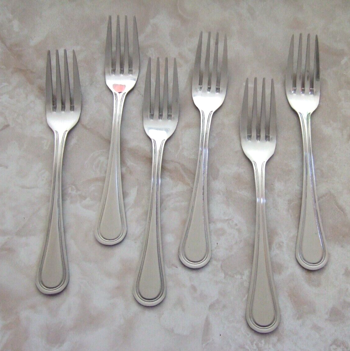 SET OF 6 DINNER FORKS THUNDER GROUP SLGD007 Legend Stainless Flatware 7.5" L