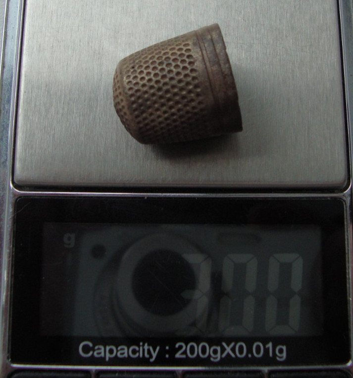 Antique Old Brass Thimble M