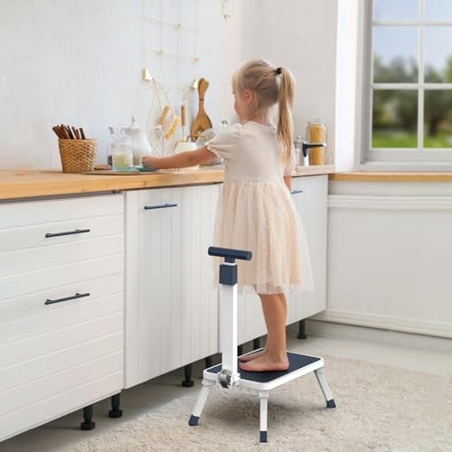 Folding Step Stool, Step Stools with Handle for Foldable step stool with handle