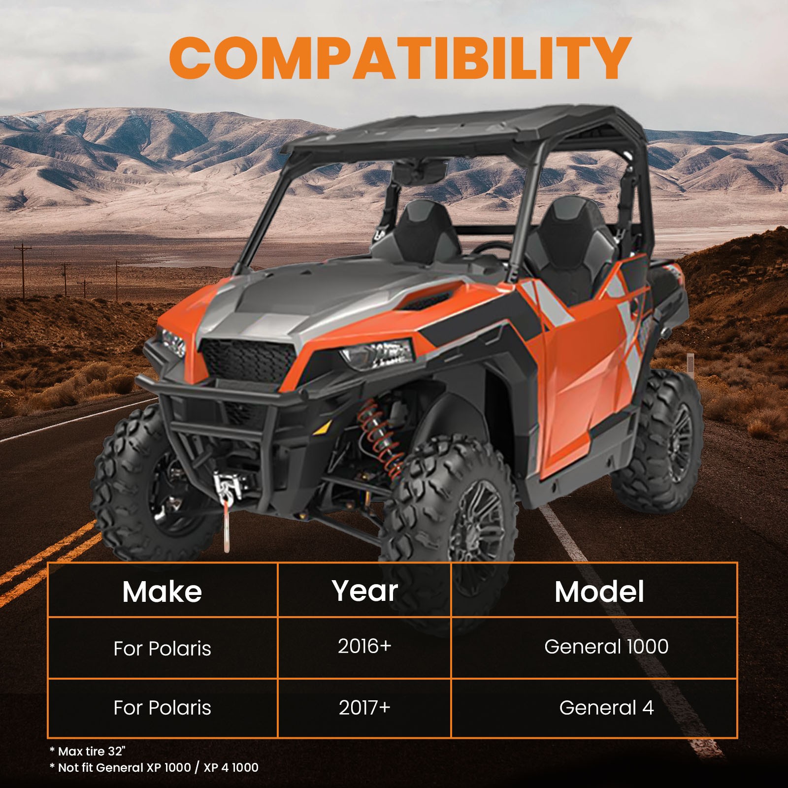 3" Full Front and Rear Lift Kit for Polaris General 4 1000 2016-UP