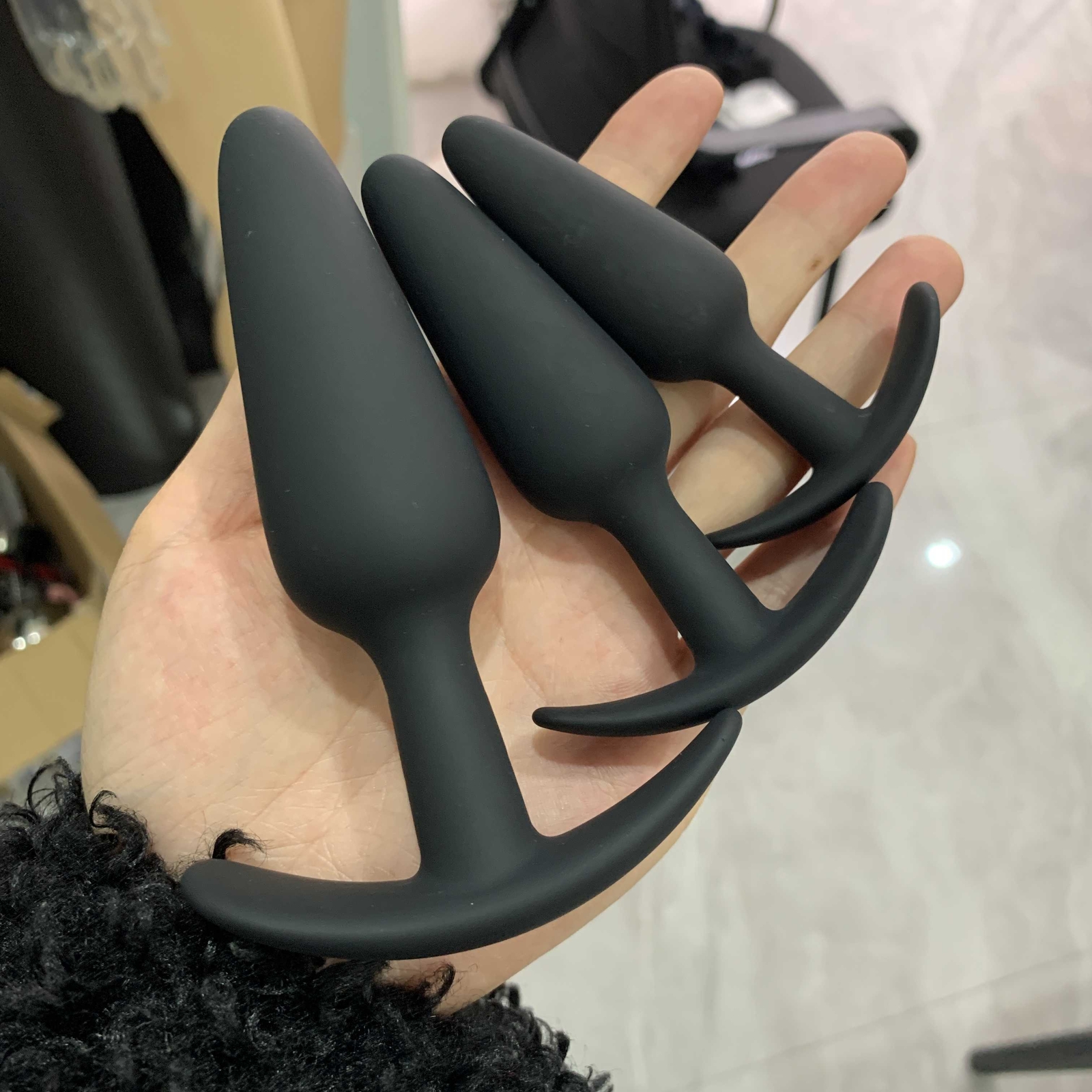 3PCS Silicone Anal Training Starter Kits Beginner Anal Trainer Butt Plug Set US