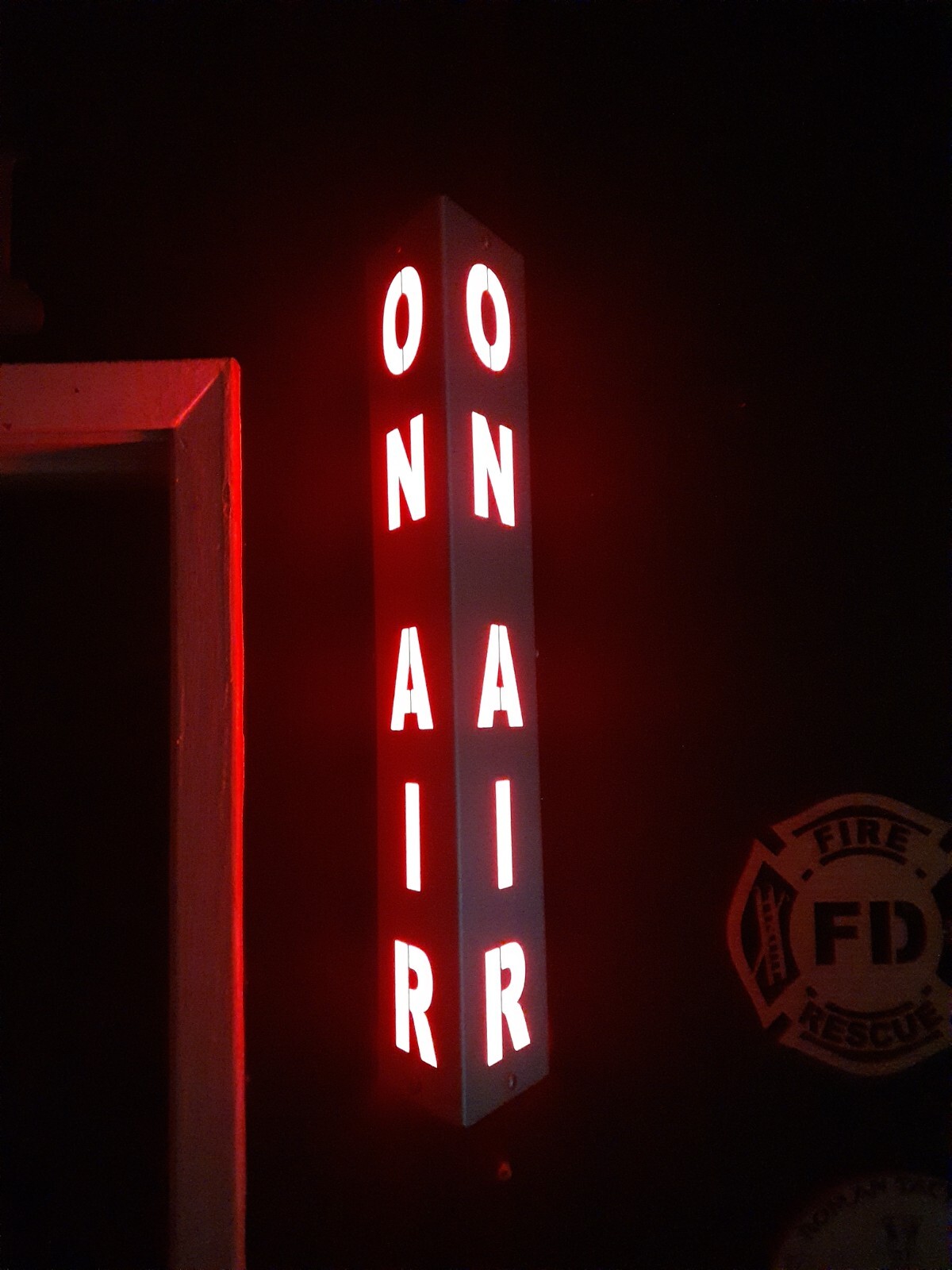 Lighted Sign "ON AIR" 18 inch.   *intended for for direct hardwiring*. See desc.