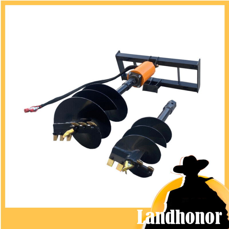 Landhonor Auger Drill Bit 12in & 18in Spiral Garden Bulb Hole Drill