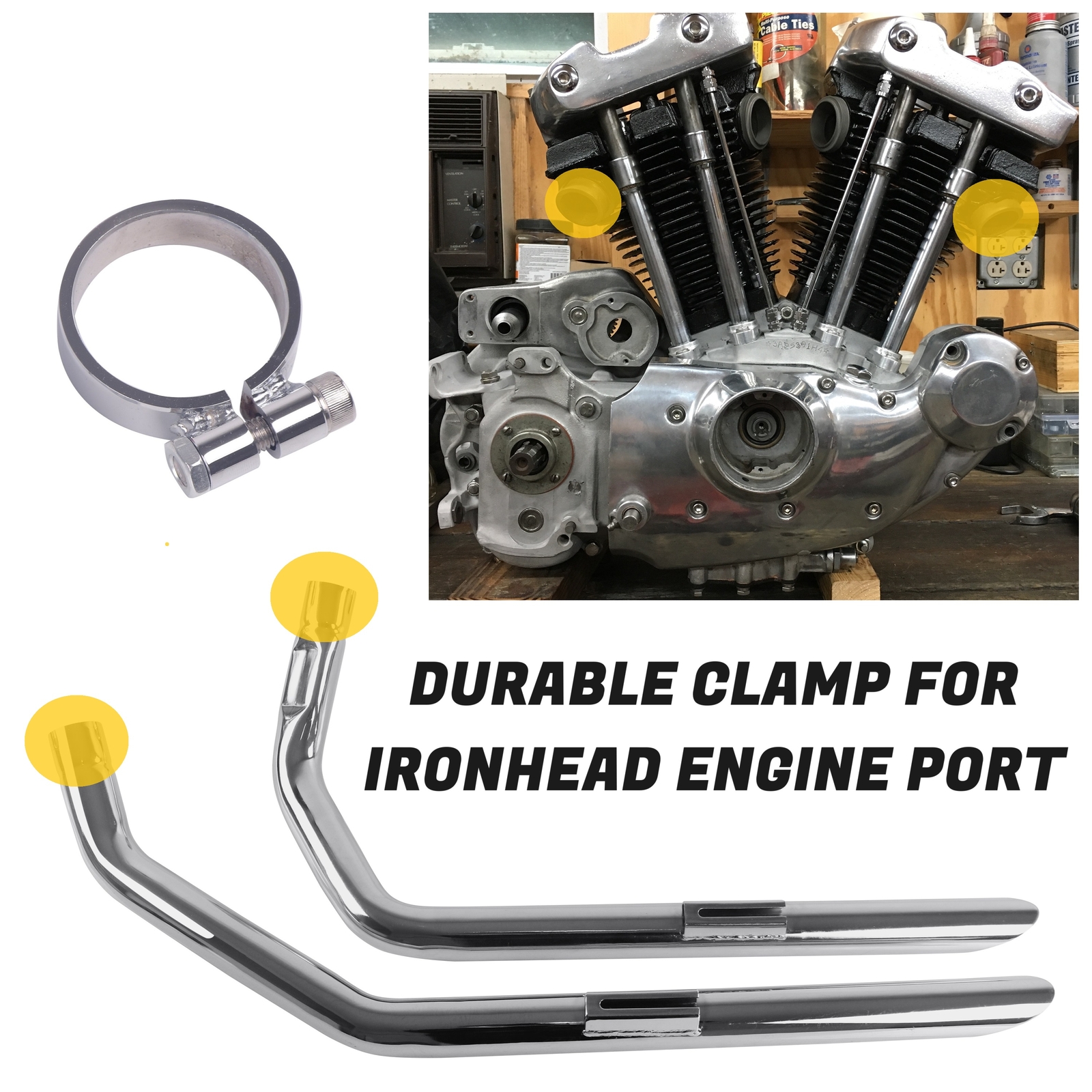 Exhaust Clamp for 1.75" Inlet Muffler Clamp Repair or Replace, Positive Strength