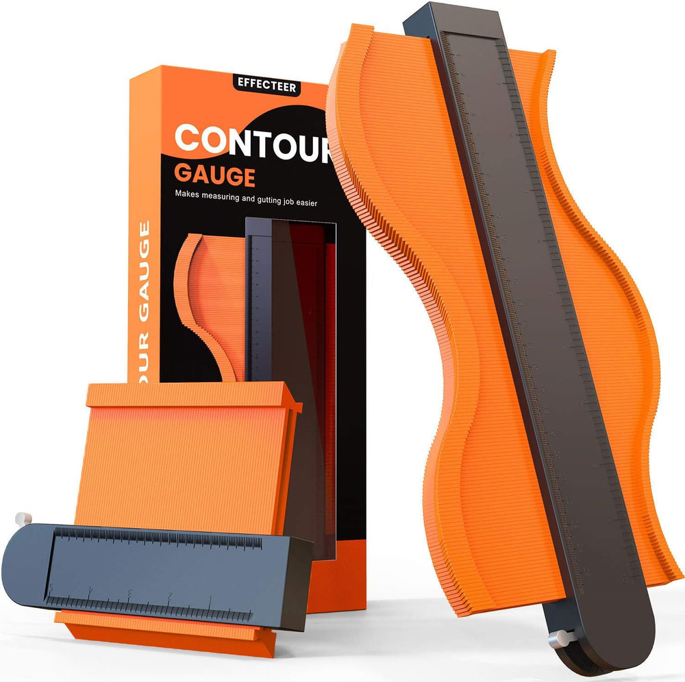 Contour Gauge Duplicator Set, 5" & 10" Profile Tools for Precise Shape Copying