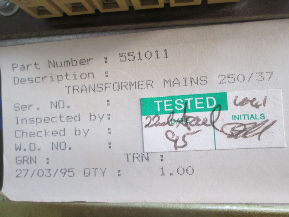Romarsh, Transformer Mains PT250/37, New