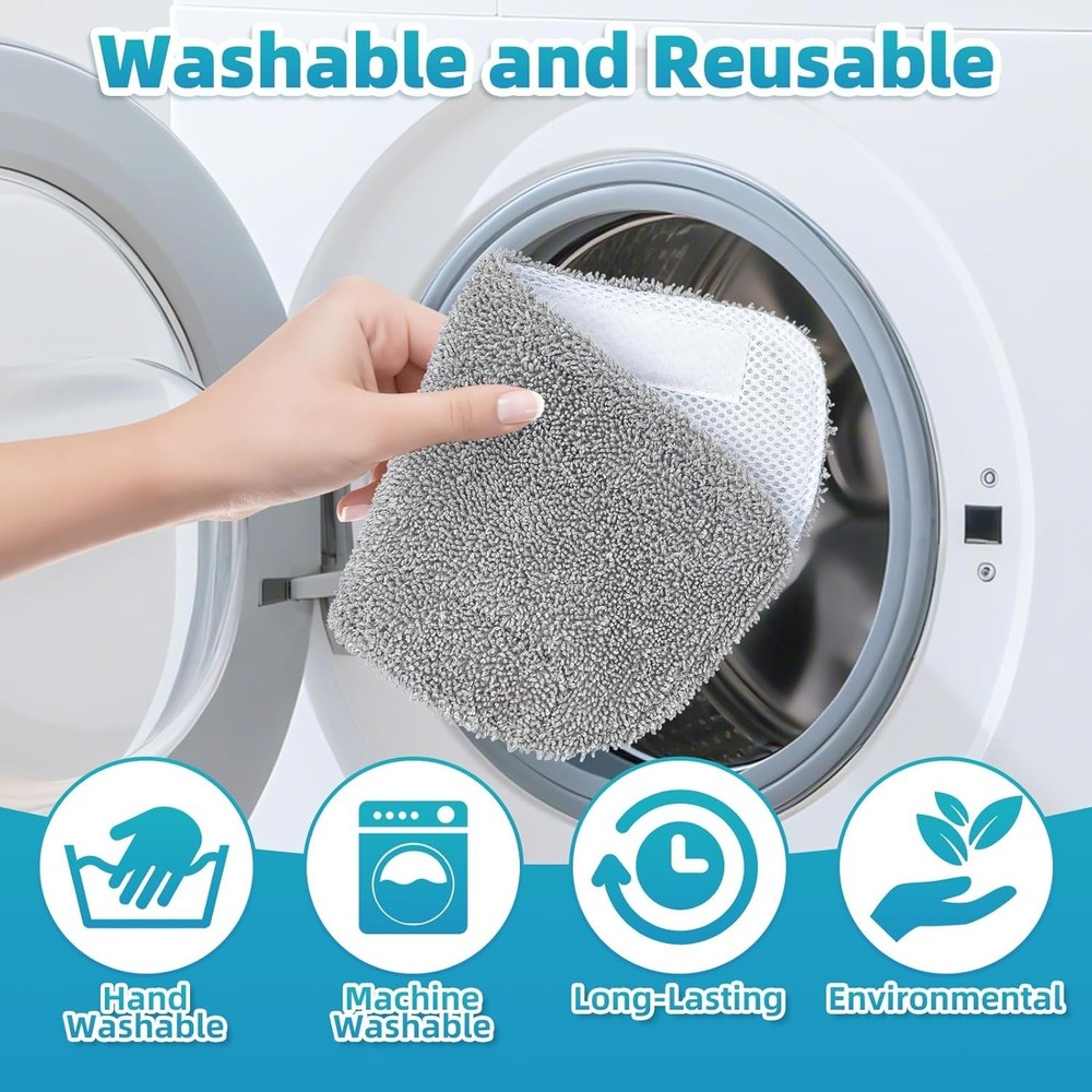 Washable Microfiber Steam Mop Replacement Pads for All Surface Cleaning
