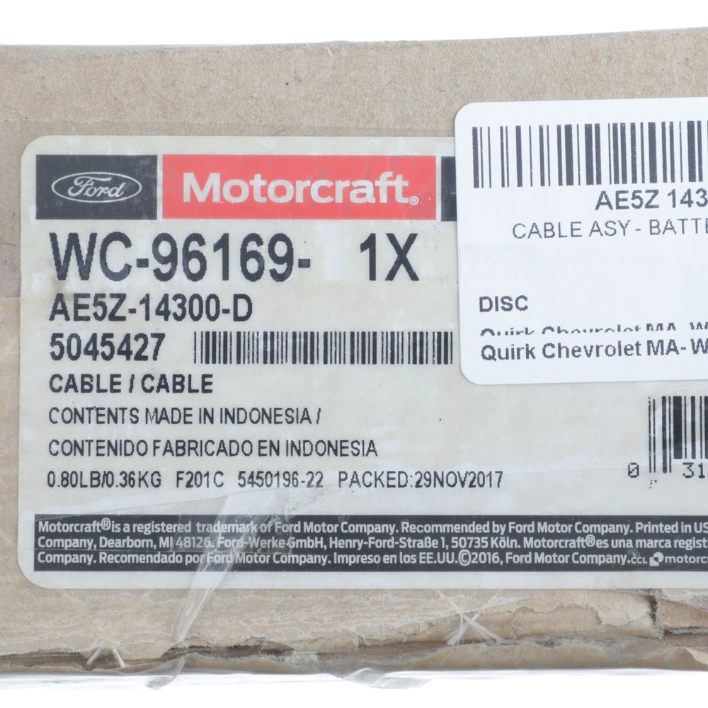 Genuine Ford Ground Cable AE5Z-14300-D