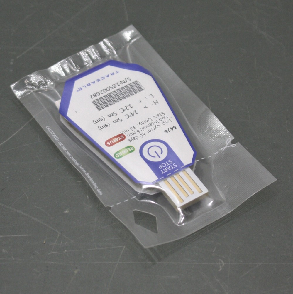 Traceable USB Temp Data Logger 6476, Single Use Thermometer, 14° C, 12° C