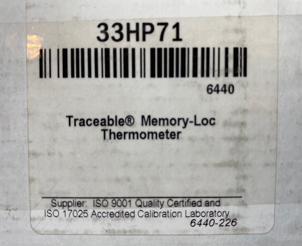 USB Data Logging Digital Thermometer, TRACEABLE 6440, 21 CFR 11, SEE DESCRIPTION