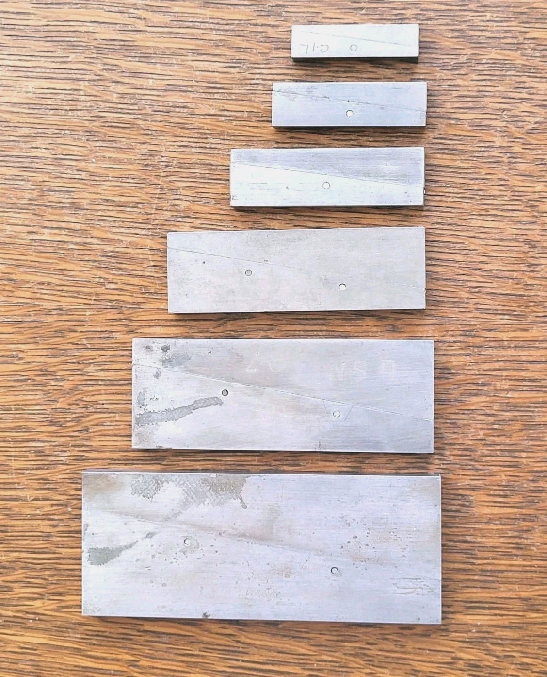 (6) Vintage L. S. Starrett No. 154 Parallels (A-F) Machinist Tools USA