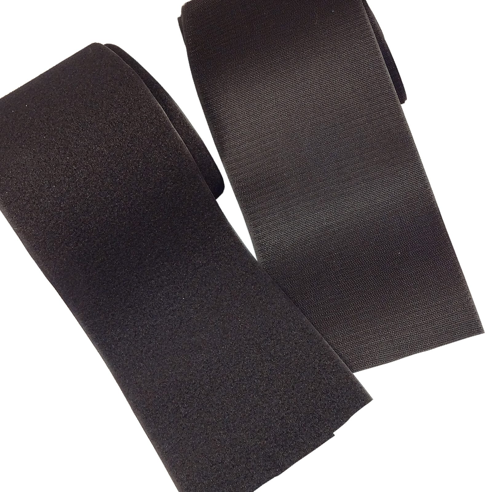 4" Inch Wide x 1 YARD (3 Feet) BLACK Sew on Hook & Loop Fastener Tape Set FREESH