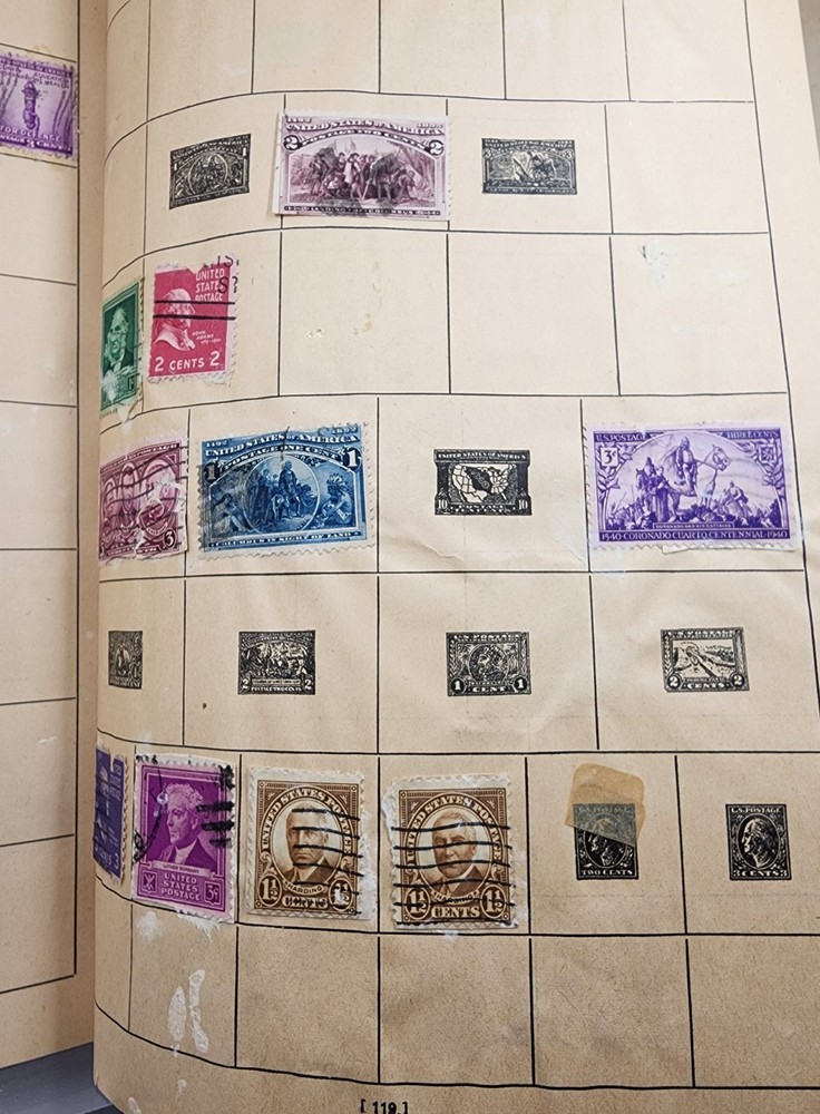 Vintage Around The World Stamp Book Fully Illustrated • Includes Several Stamps