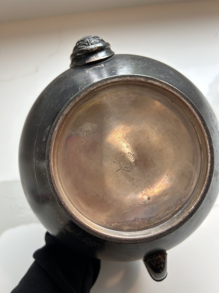 E.G. Webster & Son Floral Silver Plated Teapot #41