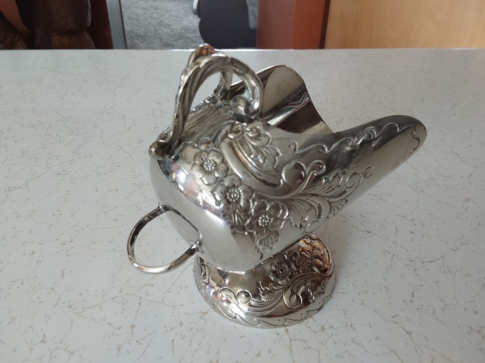 Very Heavy VINTAGE  Silver Floral Art Nouveau Pouring CUP/SCOOP