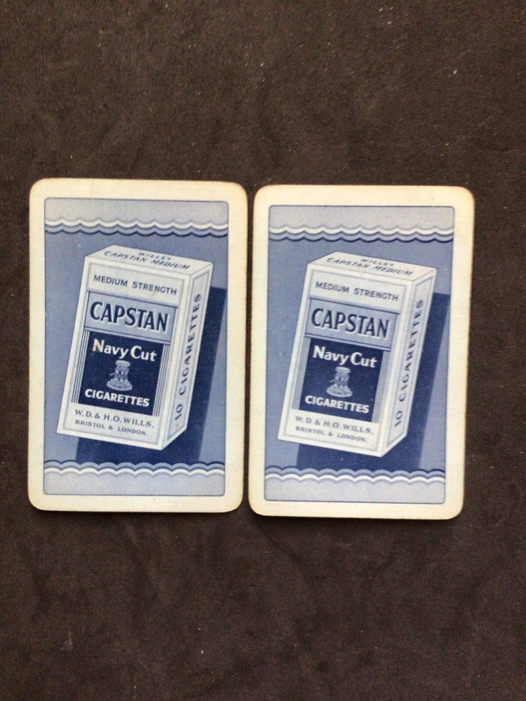 (2) Vintage Willis’s Capstan Navy Cut Playing Cards 