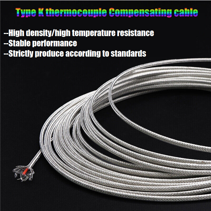 Type K thermocouple Compensating cable Wire Sensor Temp Extension Cable Shielded