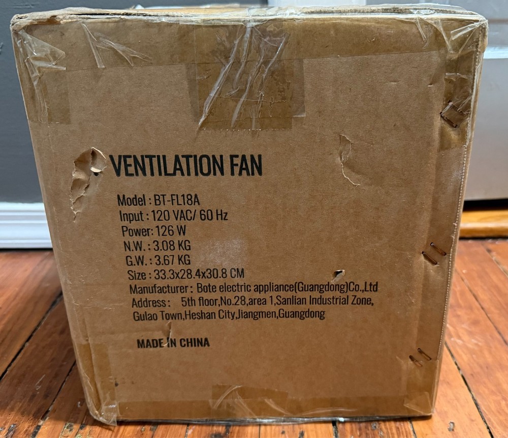 Inline Duct Fan 8" 750CFM with Variable Speed Controller Quiet AC-motor Vent Fan