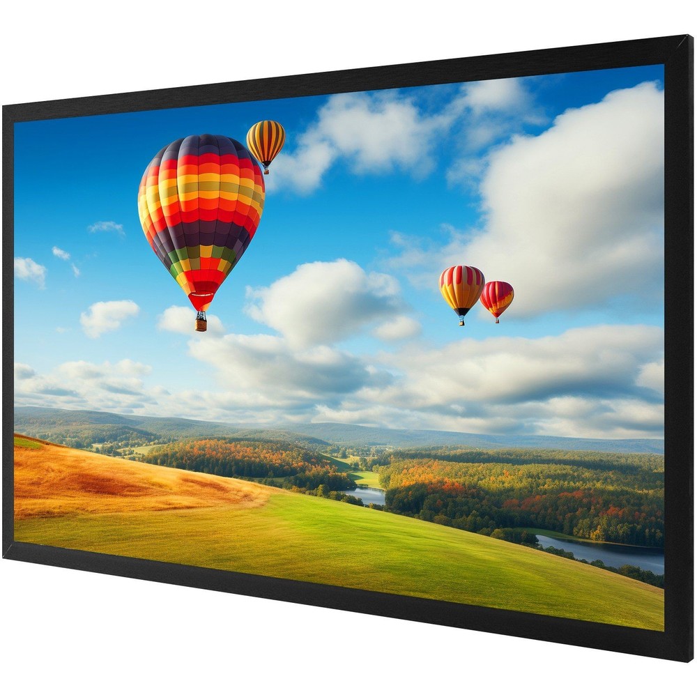 155in 16:9 4K HD Fixed Frame Projector Screen & Wall Mounting Kit Included