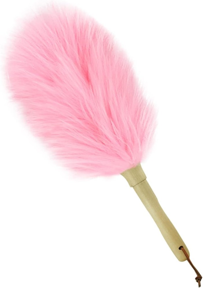 Lambswool Duster 14'' Length Solid Wooden Handle Leather Hang Strap Cleaning
