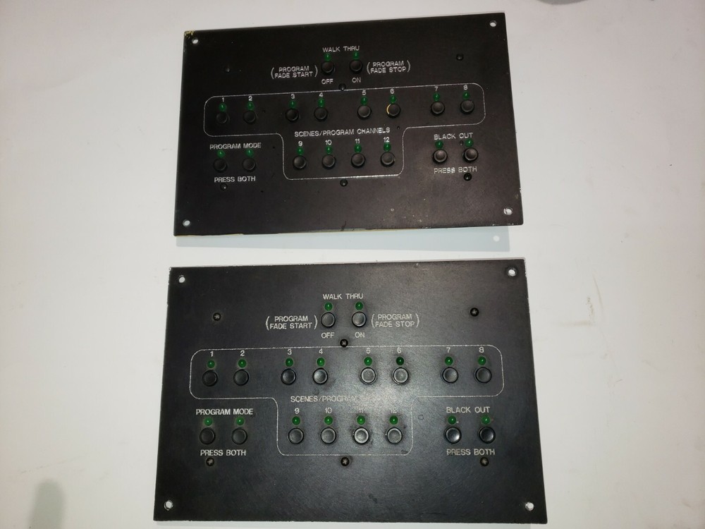 Lightronics Dimming System Pushbuttons Vintage AR-REM2 KPSCEN Dimmer Lot