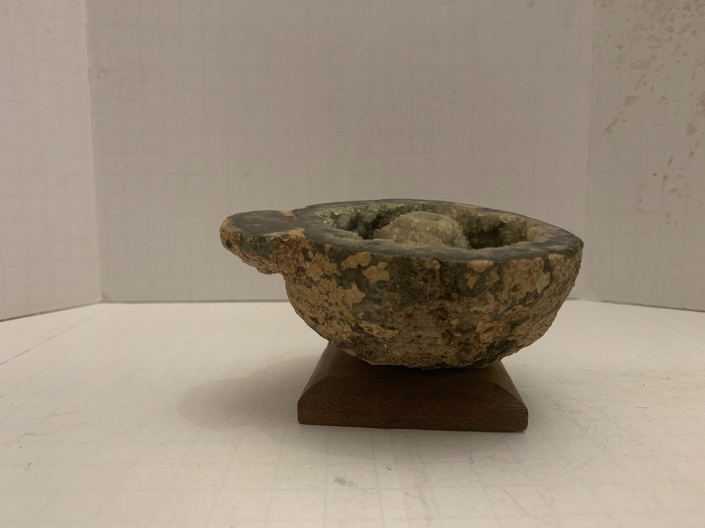 Vintage Geode On Wood Base