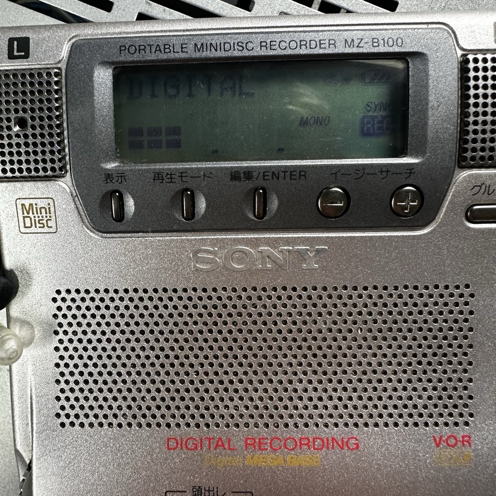 SONY MZ-B100 Portable Minidisc Recorder Fully Tested Working