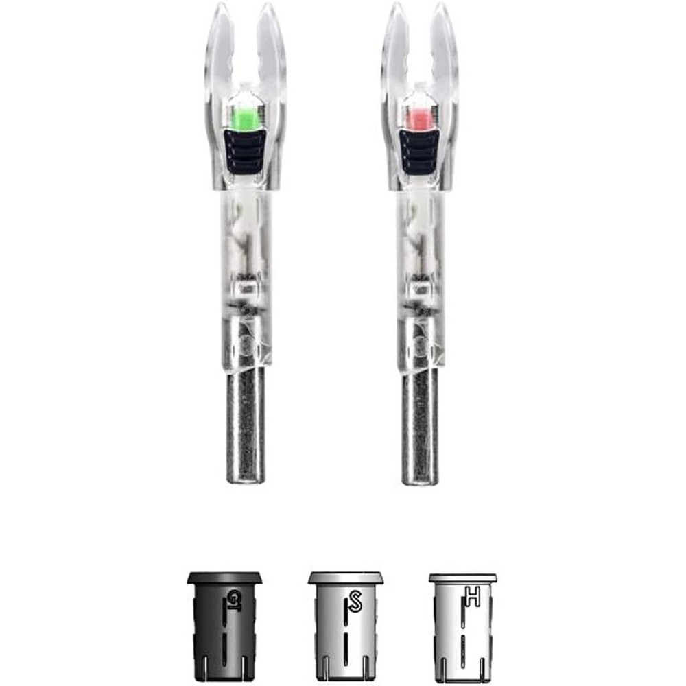 Nockturnal Shift Universal Size Strobing Red and Green Lighted Nock 2-Pack